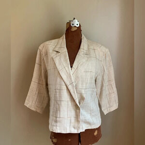 Christian Dior Separates linen 3/4 Sleeves jacket coat blazer
